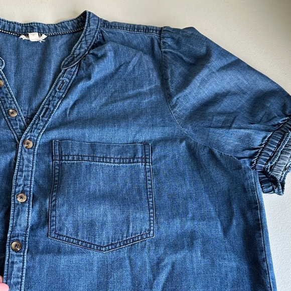 Pilcro Blue Denim Blouse - Picture 5 of 7